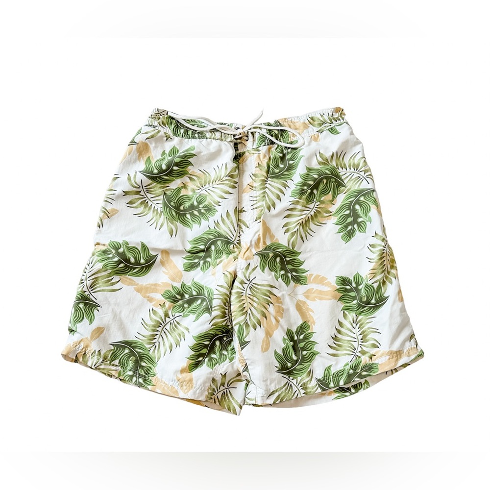 Caribbean Swimwear Botanical Tropical Palm Swim Trunks Size XL